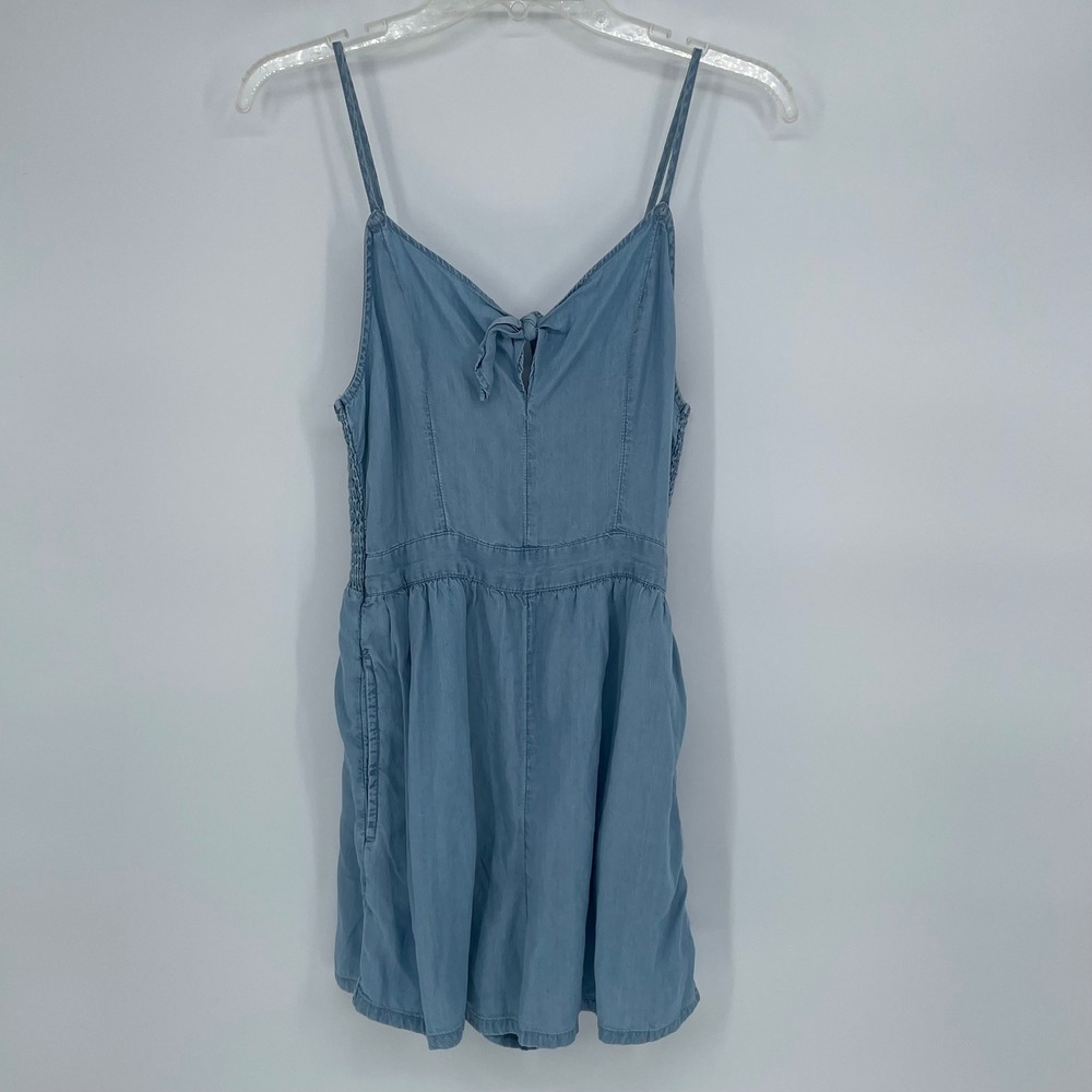 aerie Light Blue Denim Romper